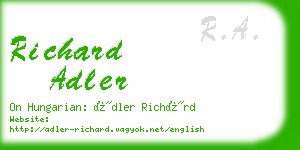 richard adler business card